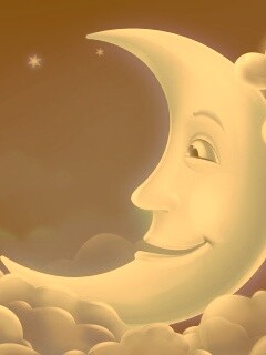 Мультяшный месяц обои