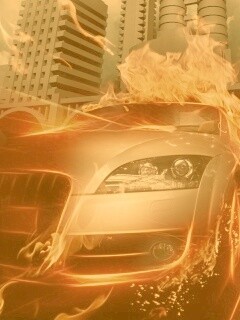 Ауди в огне обои