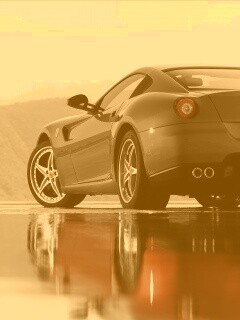 Ferrari в отражении обои