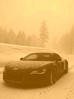 Audi R8 зимой обои
