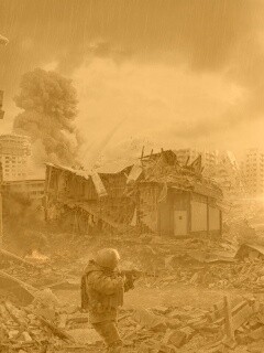 Город после войны обои