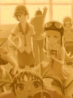 Девушки из Bakemonogatari обои