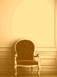 красное кресло в белой комнате обои