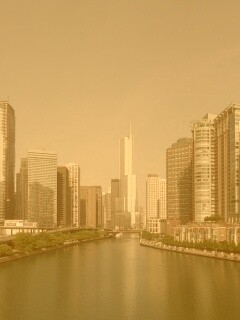 Вид на Чикаго обои