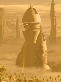 Город будущего обои