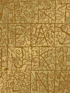 Витражные буквы обои