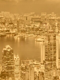 Небоскребы ночью обои