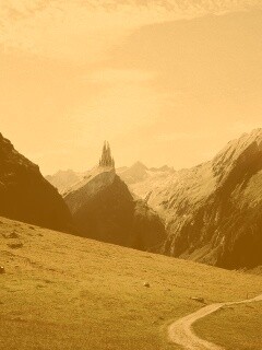 Храм в горах обои