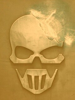 Контур стального черепа обои