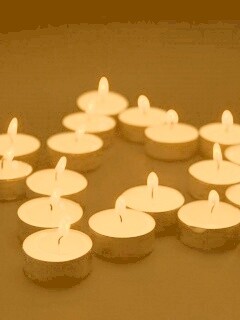 Звезда из свечек обои