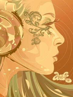 Стильная абстрактная девушка обои