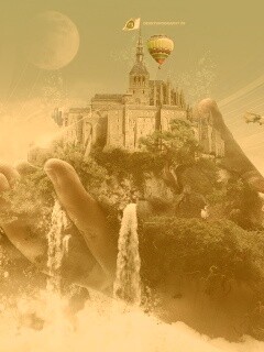 Замок в руке обои