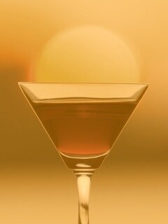 Солнце в бокале обои