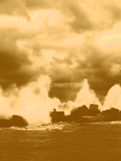 Буря в океане обои