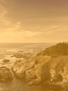 Скалистый берег обои