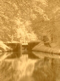 Замёрзжий канал обои