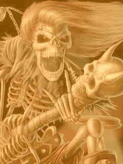 Скелет играет на скелет-гитары обои