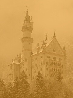 Заснеженный Нойшванштайн обои