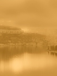 Озеро зимой обои