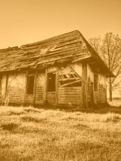 Разрушенная хата обои