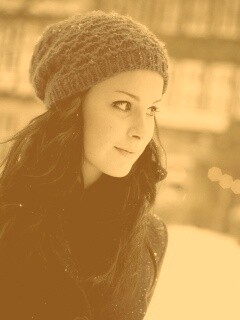 Девушка зимой обои