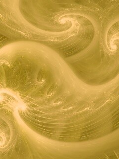 Спиральные абстрактные фракталы зеленого цвета обои