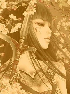 Элегантная девушка с оружием обои