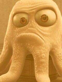 Курящий осьминог обои