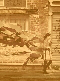 3D граффити на стене обои