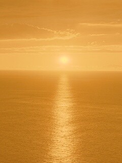 Закат и его отражение в море обои