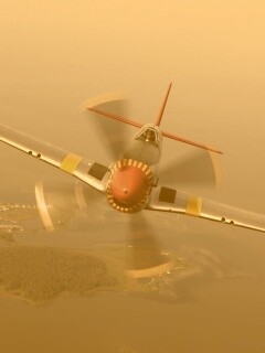 Пропеллерный самолёт обои