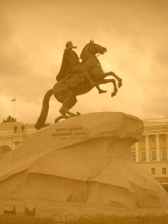 Медный Всадник в Питере обои