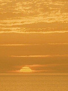 Закат в море обои