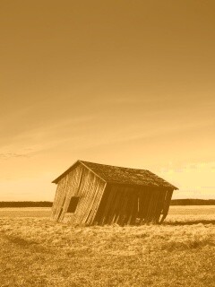 Покосившийся сарай обои