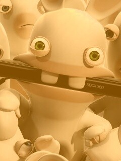 Кролик грызет кинект обои