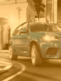 Синий кроссовер BMW обои