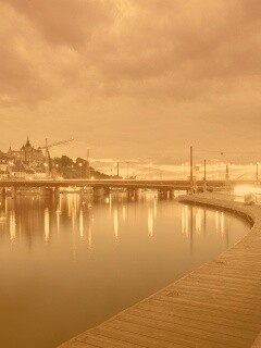 Набережная Стокгольма обои