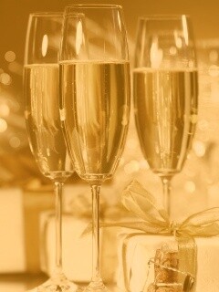 Бокалы с шампанским обои