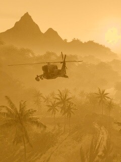 Вертолет над тропиками в crysis обои