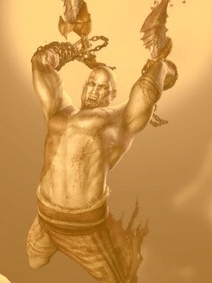 Кратос против монстра обои