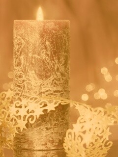 Новогодняя свеча обои