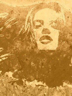 Стильный коллаж с девушкой обои