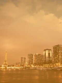 Вид на ночной Париж обои