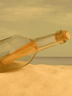 Послание в бутылке обои