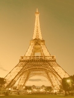Светящаяся эйфелева башня обои