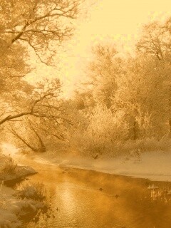 Зимняя река обои