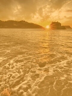 Закат в лагуне обои