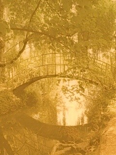 Живописный мостик обои