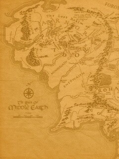 Карта Средиземья обои