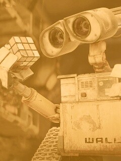 Валли и кубик Рубика обои